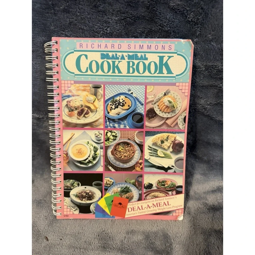 Vintage Richard Simmons Deal a Meal Cook‎ Book Spiral Bound~ 1989 *diet